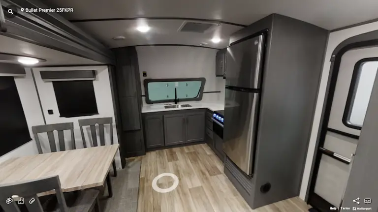 15 Best Front Kitchen Travel Trailers For 2024 All Sizes   Keystone Premier Front Kitchen Travel Trailer 768x431 